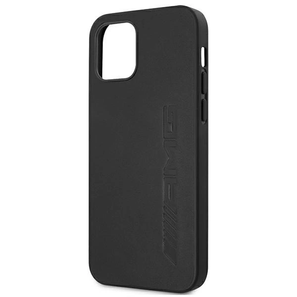 AMG AMHCP12LDOLBK iPhone 12 Pro Max 6,7" czarny/black hardcase Leather Hot Stampedeng