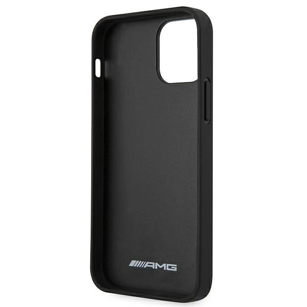 AMG AMHCP12LDOLBK iPhone 12 Pro Max 6,7" czarny/black hardcase Leather Hot Stampedeng