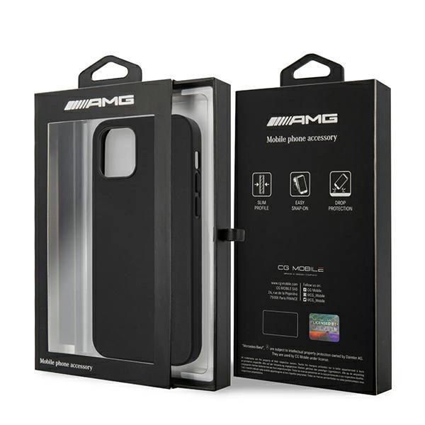 AMG AMHCP12LDOLBK iPhone 12 Pro Max 6,7" czarny/black hardcase Leather Hot Stampedeng