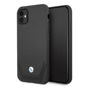 Etui BMW BMHCN61RSWPK iPhone 11 6,1" / Xr czarny/black hardcase Leather Perforateeng