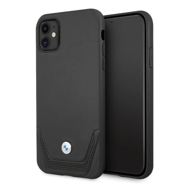 Etui BMW BMHCN61RSWPK iPhone 11 6,1" / Xr czarny/black hardcase Leather Perforateeng