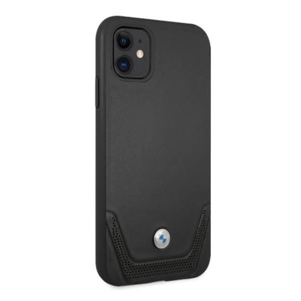 Etui BMW BMHCN61RSWPK iPhone 11 6,1" / Xr czarny/black hardcase Leather Perforateeng