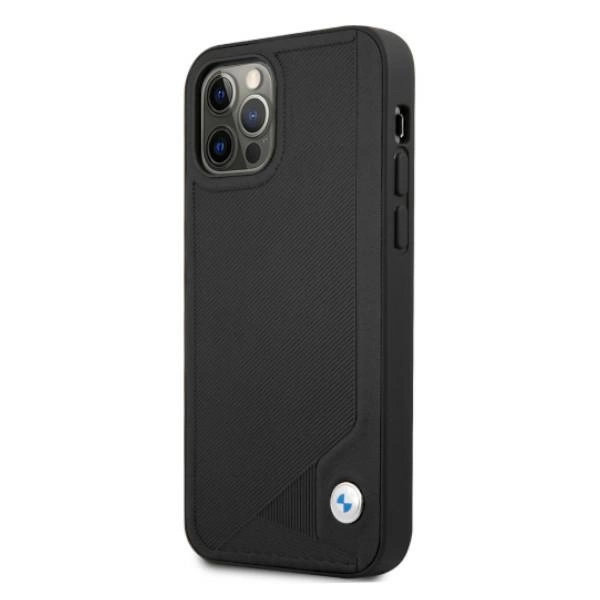 Etui BMW BMHCP12LRCDPK iPhone 12 Pro Max 6,7" czarny/black hardcase Leather Debosseng