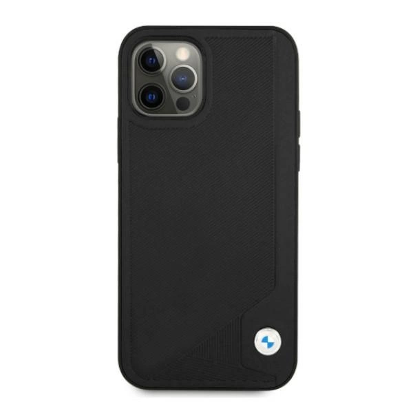 Etui BMW BMHCP12LRCDPK iPhone 12 Pro Max 6,7" czarny/black hardcase Leather Debosseng