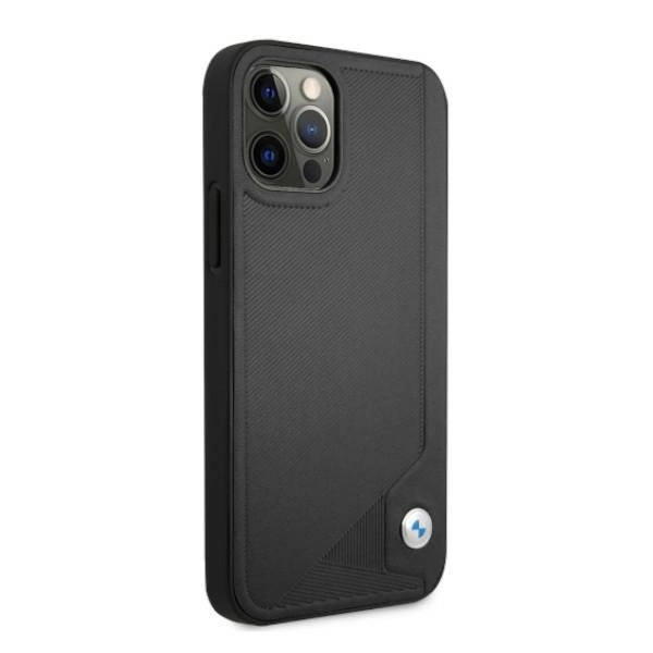 Etui BMW BMHCP12LRCDPK iPhone 12 Pro Max 6,7" czarny/black hardcase Leather Debosseng