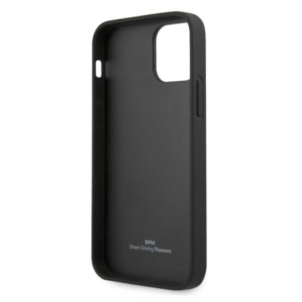 Etui BMW BMHCP12LRSCSK iPhone 12 Pro Max 6,7" czarny/black hardcase Leather Perforate Sideseng