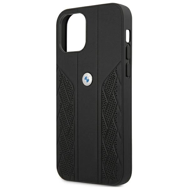 Etui BMW BMHCP12LRSPPK iPhone 12 Pro Max 6,7" czarny/black hardcase Leather Curve Perforateeng