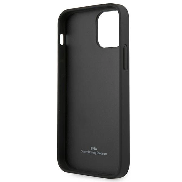Etui BMW BMHCP12LRSPPK iPhone 12 Pro Max 6,7" czarny/black hardcase Leather Curve Perforateeng