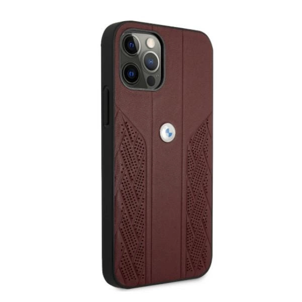 Etui BMW BMHCP12LRSPPR iPhone 12 Pro Max 6,7" czerwony/red hardcase Leather Curve Perforateeng