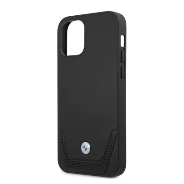 Etui BMW BMHCP12LRSWPK iPhone 12 Pro Max 6,7" czarny/black hardcase Leather Perforateeng