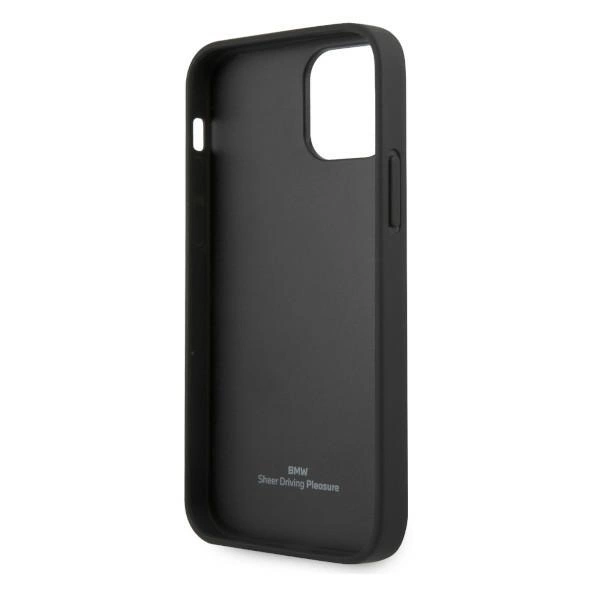 Etui BMW BMHCP12LRSWPK iPhone 12 Pro Max 6,7" czarny/black hardcase Leather Perforateeng