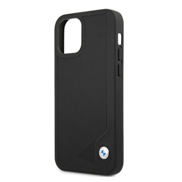 Etui BMW BMHCP12MRCDPK iPhone 12/12 Pro 6,1" czarny/black hardcase Leather Debosseng