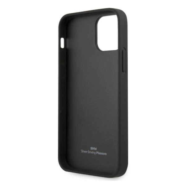 Etui BMW BMHCP12MRCDPK iPhone 12/12 Pro 6,1" czarny/black hardcase Leather Debosseng