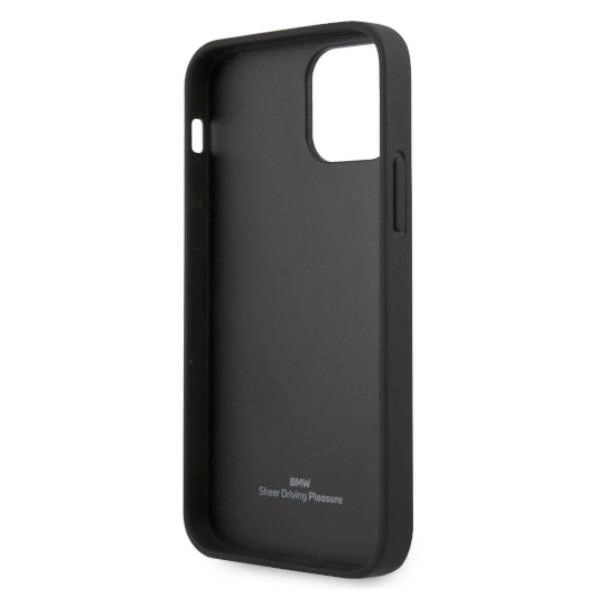 Etui BMW BMHCP12MRSPPK iPhone 12/12 Pro 6,1" czarny/black hardcase Leather Curve Perforateeng