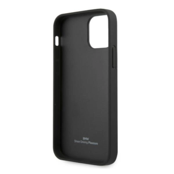 Etui BMW BMHCP12MRSWPK iPhone 12/12 Pro 6,1" czarny/black hardcase Leather Perforateeng