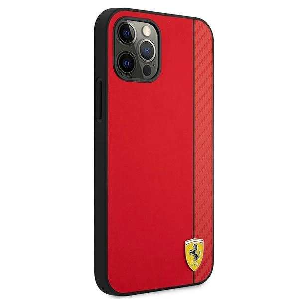 Ferrari FESAXHCP12LRE iPhone 12 Pro Max 6.7" red/red hardcase On Track Carbon Stripeeng
