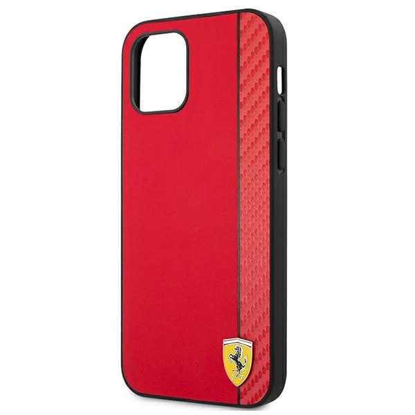 Ferrari FESAXHCP12LRE iPhone 12 Pro Max 6.7" red/red hardcase On Track Carbon Stripeeng