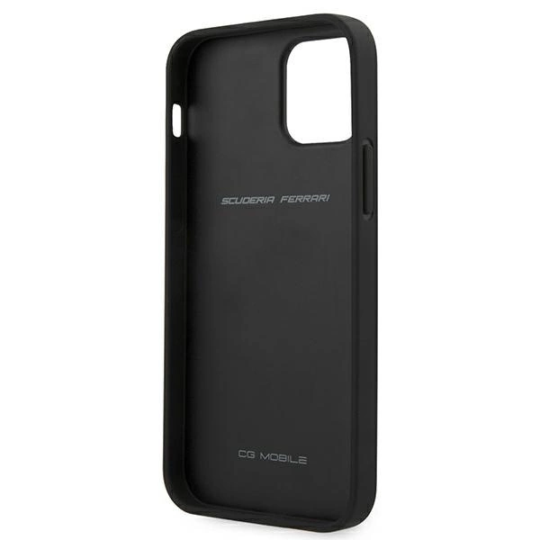 Ferrari FESAXHCP12SBK iPhone 12 mini 5.4" black/black hardcase On Track Carbon Stripeeng