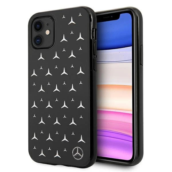 Mercedes MEHCN61ESPBK iPhone 11 6,1" / Xr czarny/black hardcase Silver Stars Patterneng