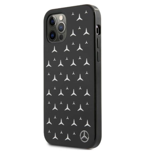 Mercedes MEHCP12LESPBK iPhone 12 Pro Max 6,7" czarny/black hardcase Silver Stars Patterneng