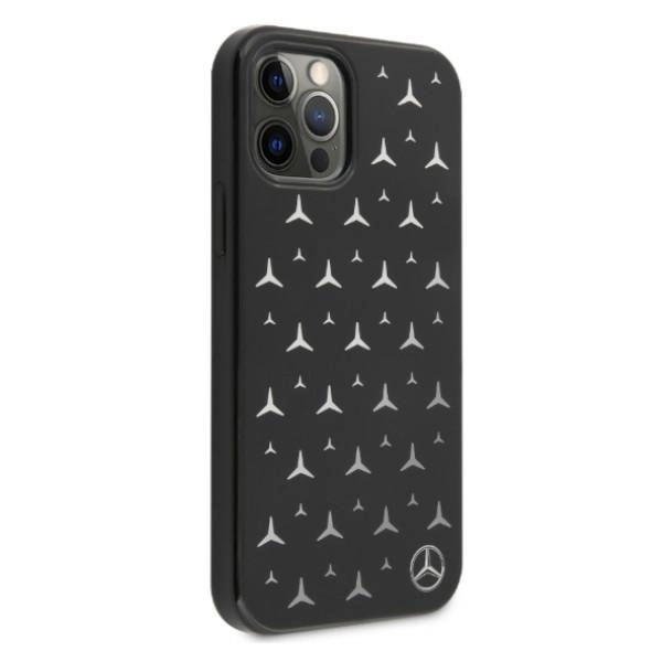 Mercedes MEHCP12LESPBK iPhone 12 Pro Max 6,7" czarny/black hardcase Silver Stars Patterneng
