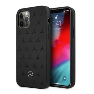 Mercedes MEHCP12LPSQBK iPhone 12 Pro Max 6,7" czarny/black hardcase Leather Stars Patterneng