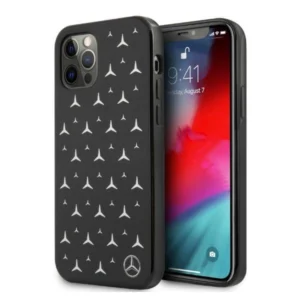 Mercedes MEHCP12MESPBK iPhone 12/12 Pro 6,1" czarny/black hardcase Silver Stars Patterneng