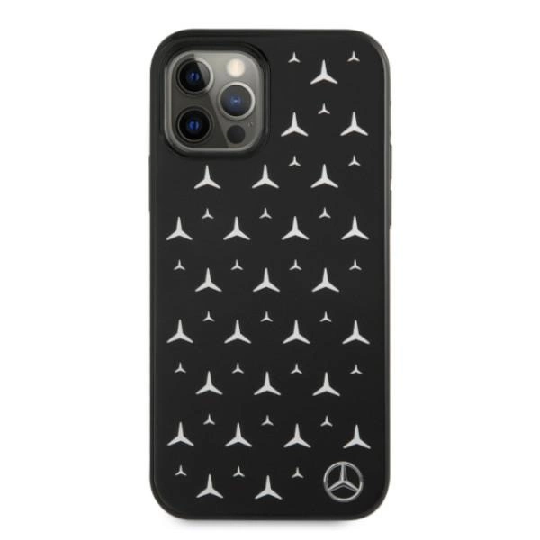 Mercedes MEHCP12MESPBK iPhone 12/12 Pro 6,1" czarny/black hardcase Silver Stars Patterneng