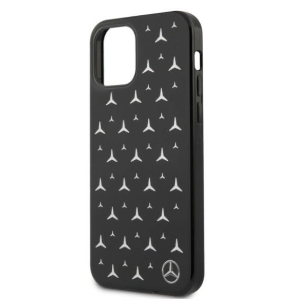 Mercedes MEHCP12MESPBK iPhone 12/12 Pro 6,1" czarny/black hardcase Silver Stars Patterneng