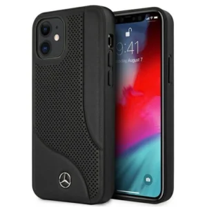 Mercedes MEHCP12SCDOBK iPhone 12 mini 5,4" czarny/black hardcase Leather Perforated Areaeng