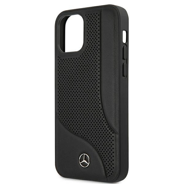 Mercedes MEHCP12SCDOBK iPhone 12 mini 5,4" czarny/black hardcase Leather Perforated Areaeng
