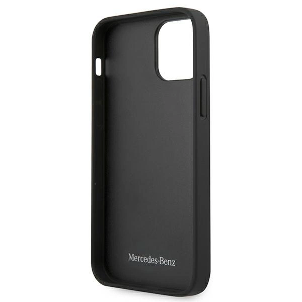 Mercedes MEHCP12SCDOBK iPhone 12 mini 5,4" czarny/black hardcase Leather Perforated Areaeng