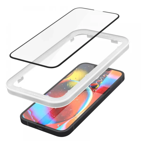 Spigen ALM Glass FC Tempered Glass for iPhone 13 / 13 Pro / 14 / 16e - Black 2 pcs.eng