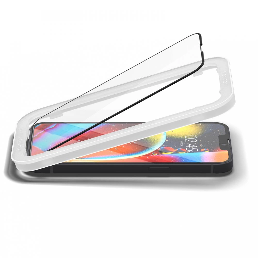 Spigen ALM Glass FC Tempered Glass for iPhone 13 / 13 Pro / 14 / 16e - Black 2 pcs.eng
