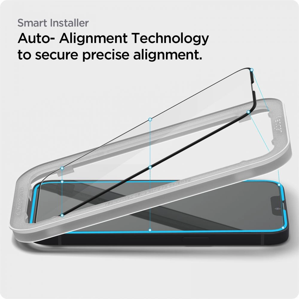 Spigen ALM Glass FC Tempered Glass for iPhone 13 / 13 Pro / 14 / 16e - Black 2 pcs.eng