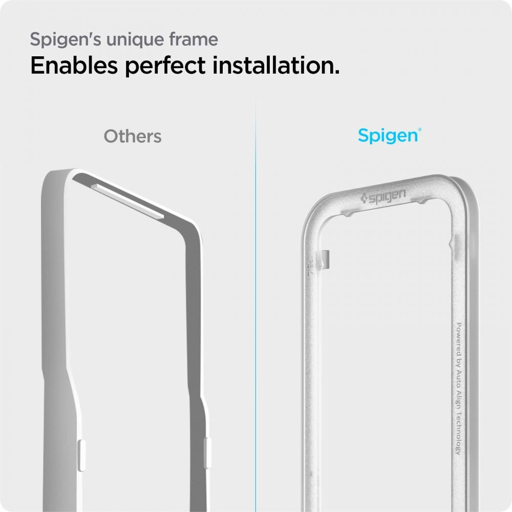 Spigen ALM Glass FC Tempered Glass for iPhone 13 / 13 Pro / 14 / 16e - Black 2 pcs.eng