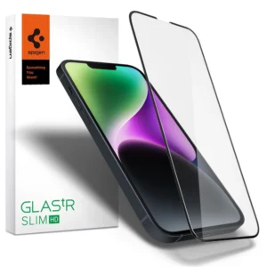 Spigen Glass FC Tempered Glass for iPhone 13 / 13 Pro / 14 / 16e - Blackeng