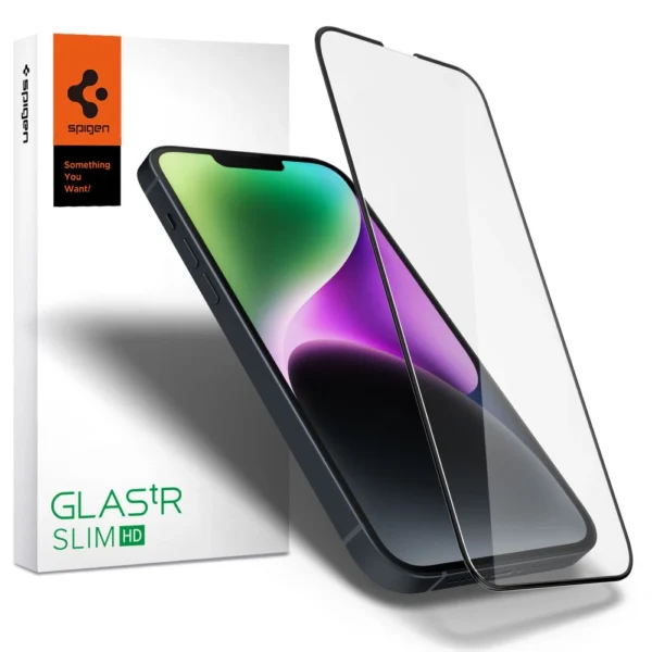 Spigen Glass FC Tempered Glass for iPhone 13 / 13 Pro / 14 / 16e - Blackeng