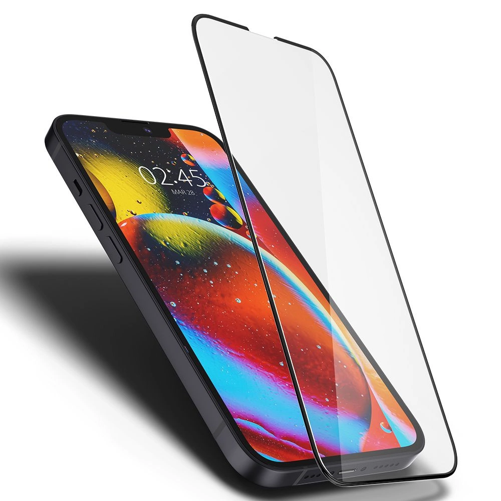 Spigen Glass FC Tempered Glass for iPhone 13 / 13 Pro / 14 / 16e - Blackeng