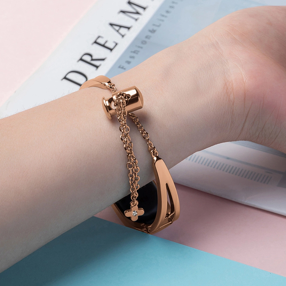 Replacment metal band bracelet strap for Xiaomi Mi Band 6 / 5 / 4 / 3 rose goldeng