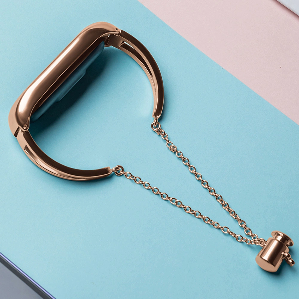 Replacment metal band bracelet strap for Xiaomi Mi Band 6 / 5 / 4 / 3 rose goldeng