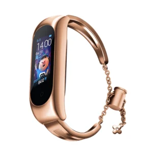 Replacment metal band bracelet strap for Xiaomi Mi Band 6 / 5 / 4 / 3 rose goldeng