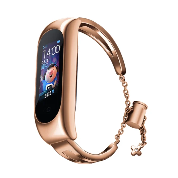 Replacment metal band bracelet strap for Xiaomi Mi Band 6 / 5 / 4 / 3 rose goldeng
