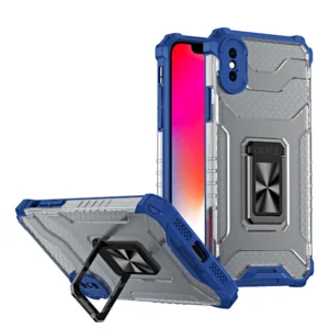 Crystal Ring Case Kickstand Tough Rugged Cover for iPhone XS Max blueeng