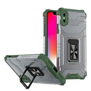Crystal Ring Case Kickstand Tough Rugged Cover for iPhone XS Max greeneng