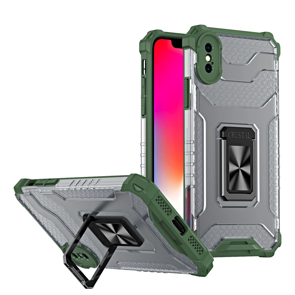 Crystal Ring Case Kickstand Tough Rugged Cover for iPhone XS Max greeneng