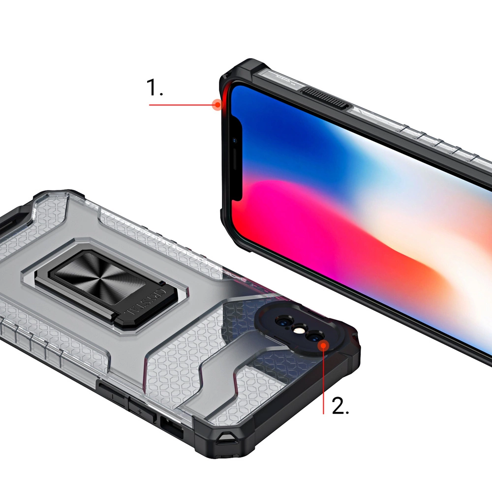 Crystal Ring Case Kickstand Tough Rugged Cover for iPhone XS Max greeneng