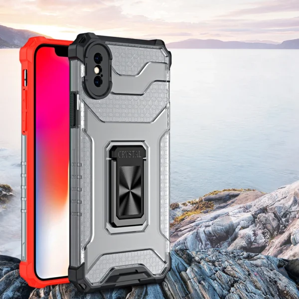 Crystal Ring Case Kickstand Tough Rugged Cover for iPhone XS Max greeneng