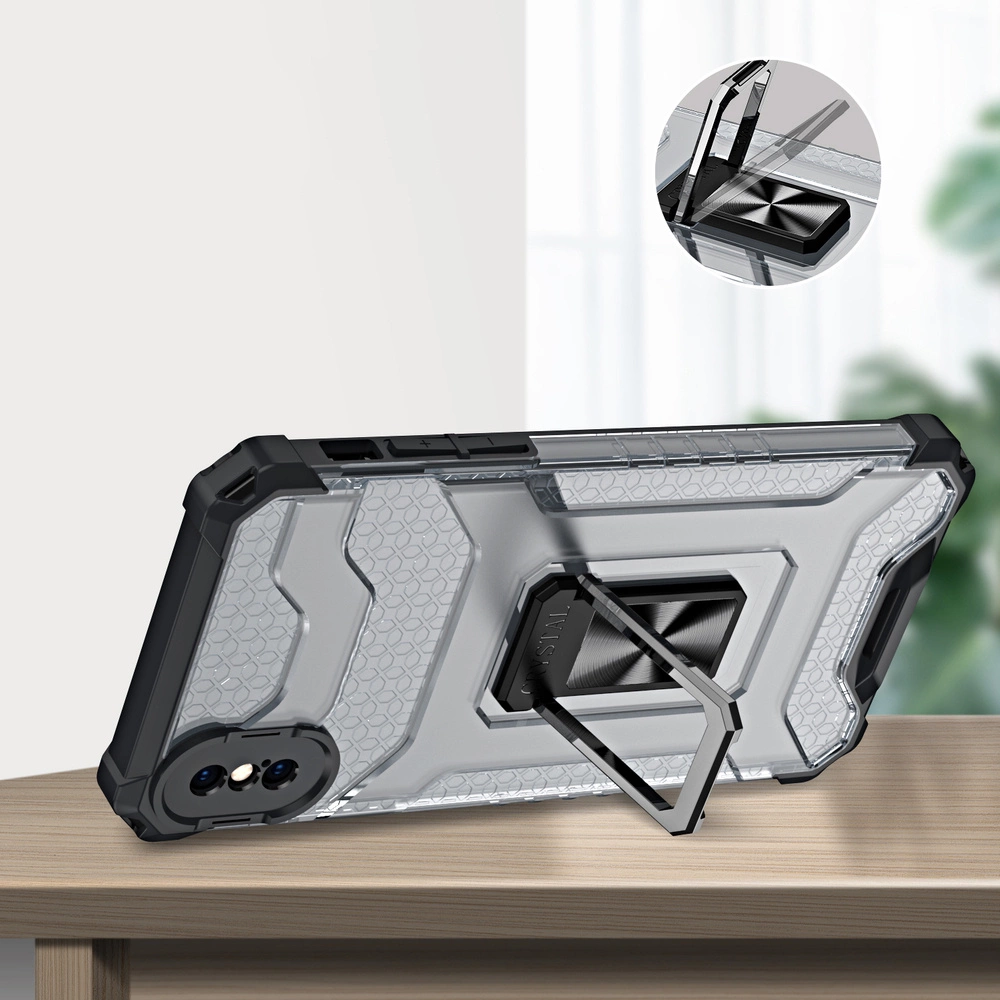 Crystal Ring Case Kickstand Tough Rugged Cover for iPhone XS Max greeneng