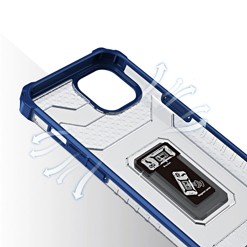 Crystal Ring Case Kickstand Tough Rugged Cover for iPhone 12 mini blueeng